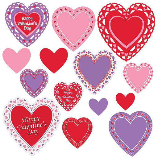Valentine's Day Cutouts – Asstd – (14/Pkg) by Beistle for Valentines Printed