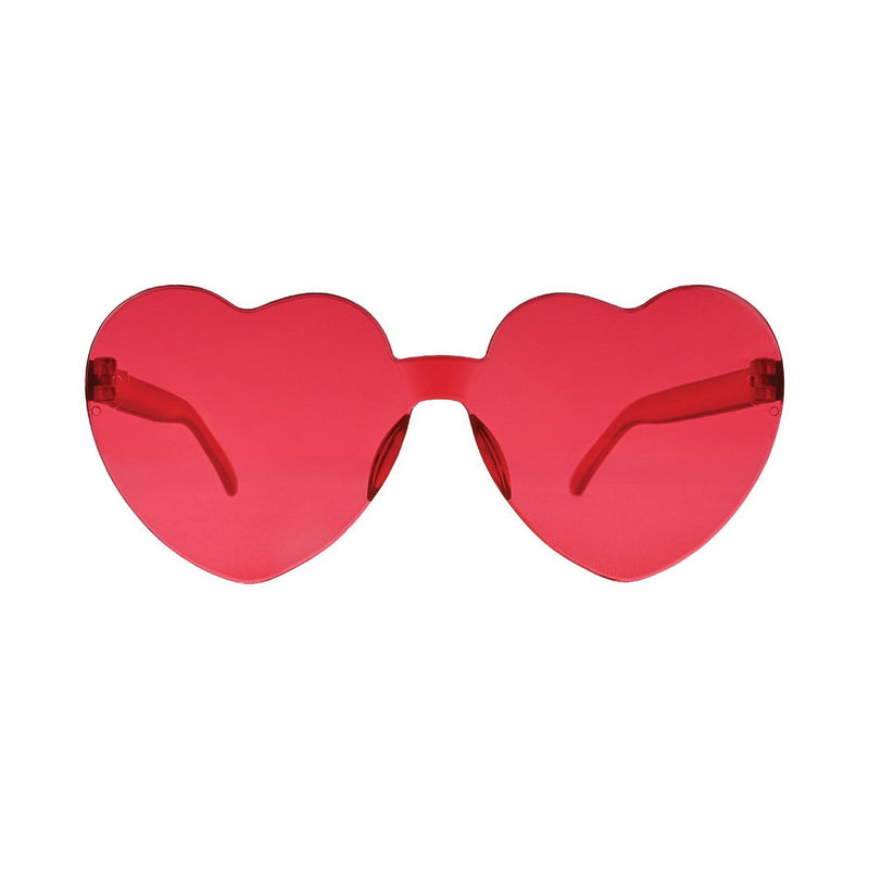 Heart Glasses – (1/Card) by Beistle for Valentines Novelty Glasses