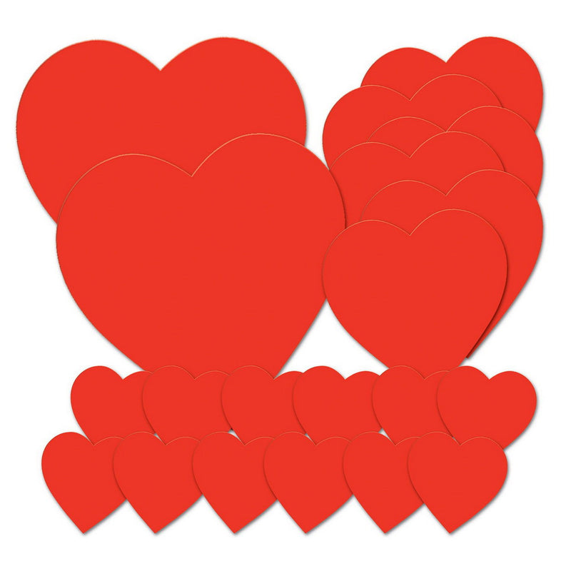 Pkgd Printed Heart Cutouts – Asstd – (20/Pkg) by Beistle for Valentines Silhouettes