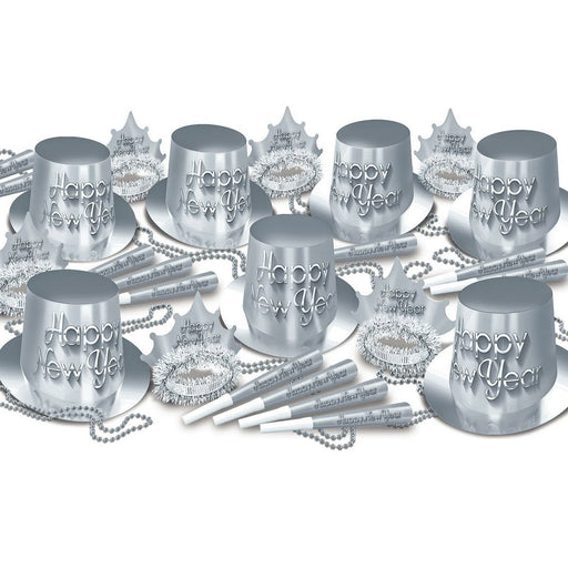 Silver New Year Asst for 50 by Beistle for New Years 50 Person Assortments