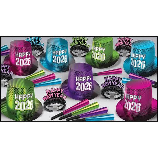 New Year "2026" Asst for 50 by Beistle for New Years 50 Person Assortments