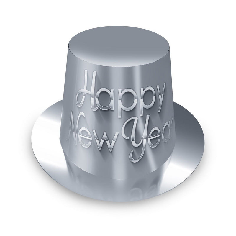Silver New Year Hi-Hat by Beistle for New Years Foil
