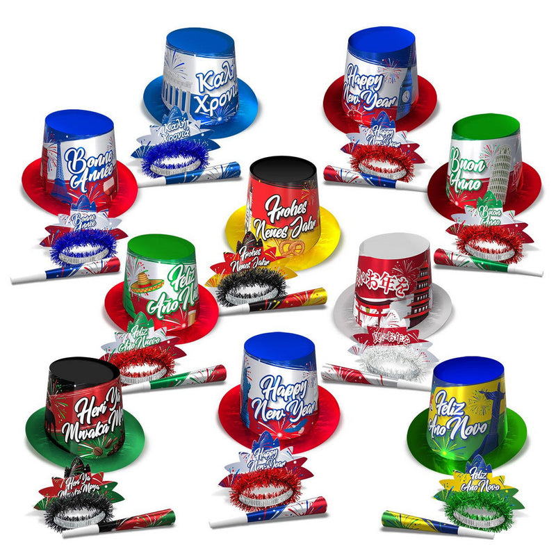 Around The World New Year Asst for 50 by Beistle for New Years 50 Person Assortments