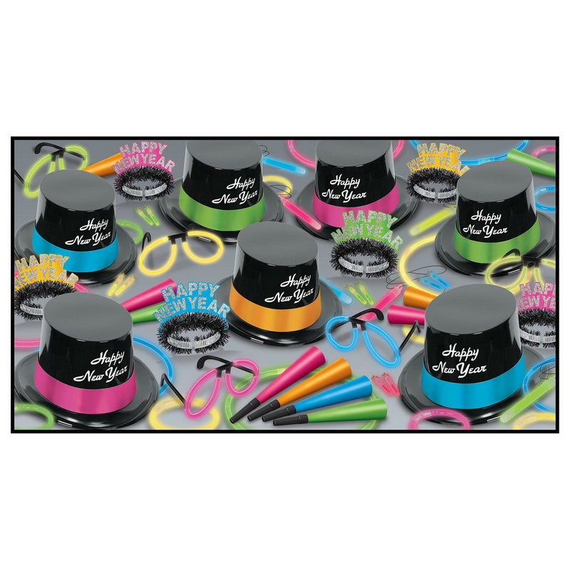 Neon Glow Legacy Asst for 50 by Beistle for New Years 50 Person Assortments