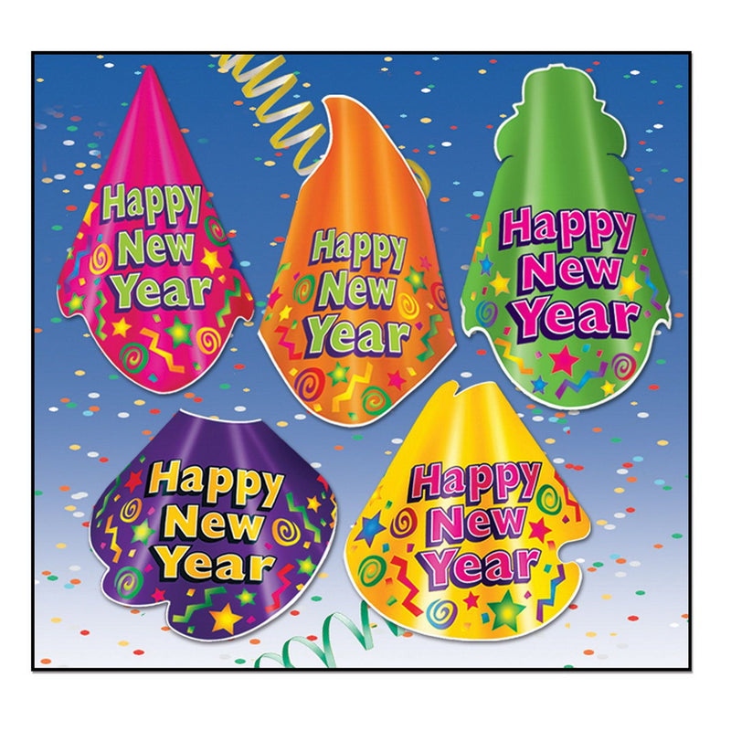 Color-Brite Hat Assortment by Beistle for New Years Paper