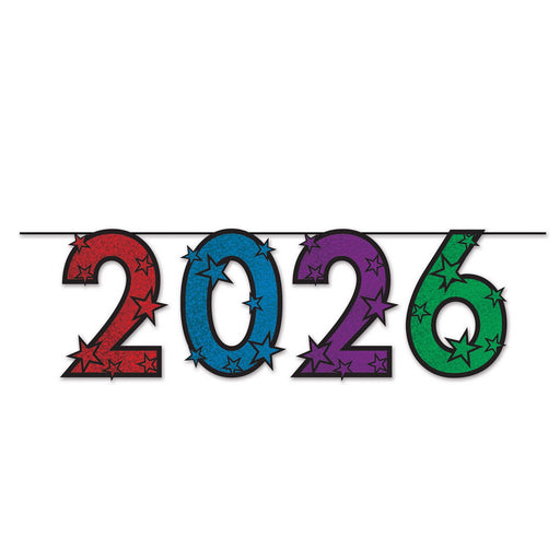 "2026" Streamer – 15" x 5' – (1/Pkg) by Beistle for New Years Streamers