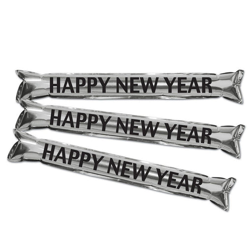 Metallic "Make Some Noise" Party Sticks – 22" – (2 Pair/Pkg) by Beistle for New Years Noisemakers
