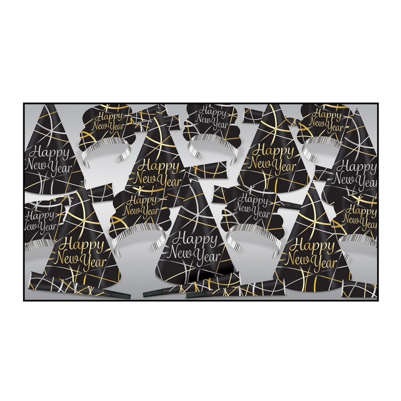 Silver & Gold Ring In The NY Asst for 25 by Beistle for New Years 25 Person Assortments