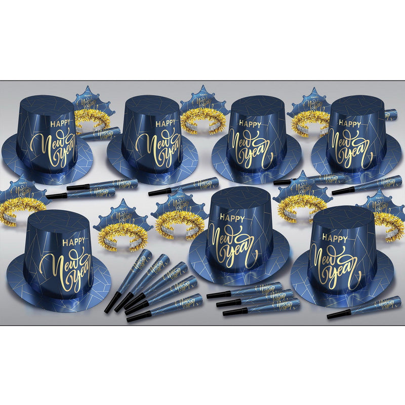 Midnight Blue New Year Asst for 50 by Beistle for New Years 50 Person Assortments
