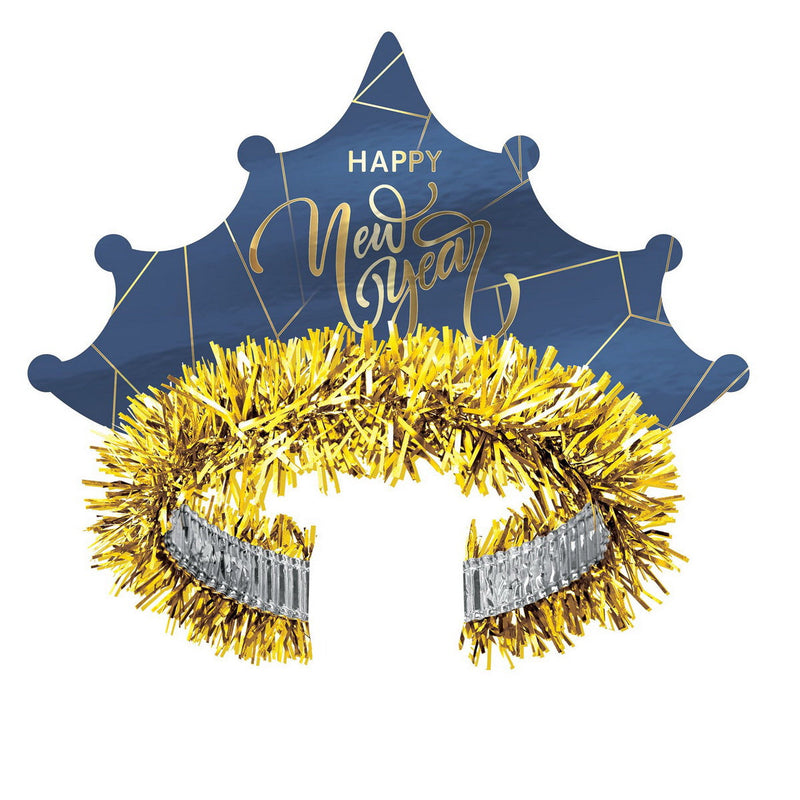 Midnight Blue New Year Tiara by Beistle for New Years Fringed