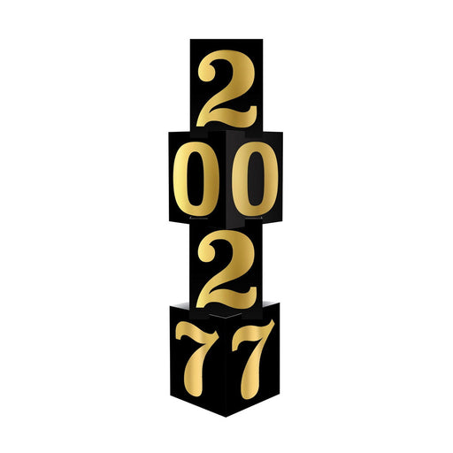 Foil "2027" Column – 3' 9" x 12" – (1/Pkg) by Beistle for New Years 3-D