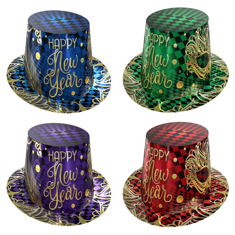 Midnight Masquerade Hi-Hats by Beistle for New Years Foil