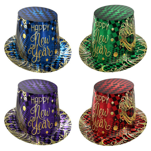Midnight Masquerade Hi-Hats by Beistle for New Years Foil