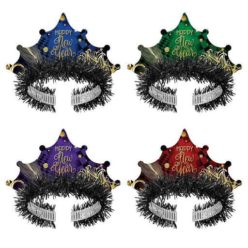 Midnight Masquerade Tiaras by Beistle for New Years Fringed