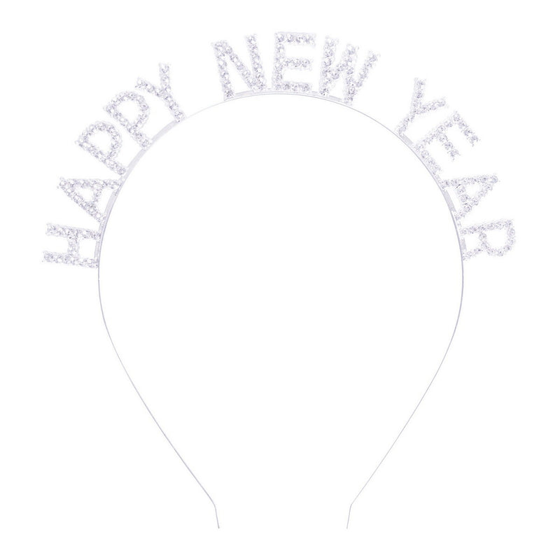Rhinestone Happy New Year Headband – (1/Pkg) by Beistle for New Years Boppers and Headbands
