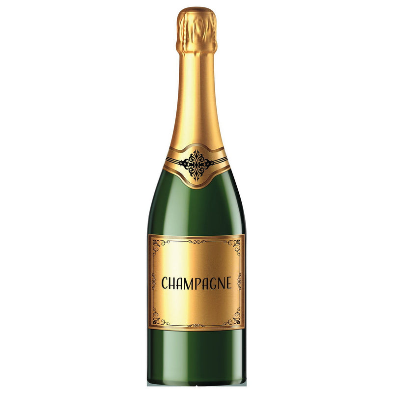 Champagne Bottle Stand-Up – 4' 10" x 15¼" – (1/Box) by Beistle for New Years 3-D Props