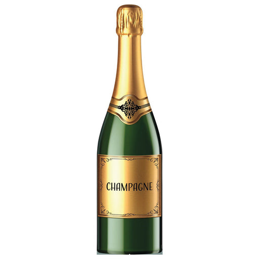 Champagne Bottle Stand-Up – 4' 10" x 15¼" – (1/Box) by Beistle for New Years 3-D Props