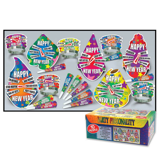 Party Personality Asst for 10 by Beistle for New Years 10 Person Assortments