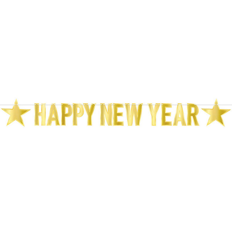 Foil Happy New Year Streamer – 8½" x 7' – (1/Pkg) by Beistle for New Years Streamers