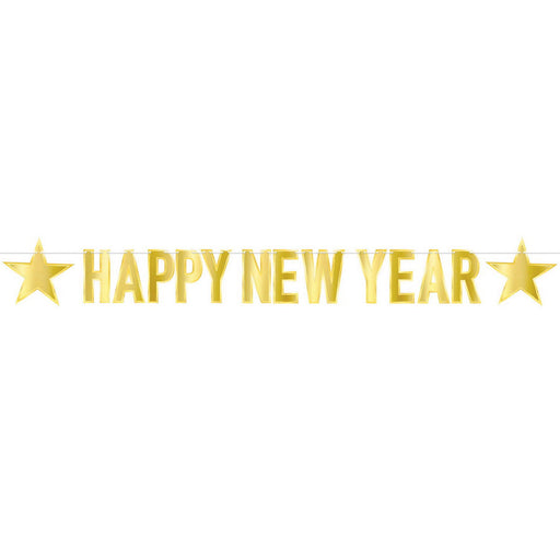 Foil Happy New Year Streamer – 8½" x 7' – (1/Pkg) by Beistle for New Years Streamers