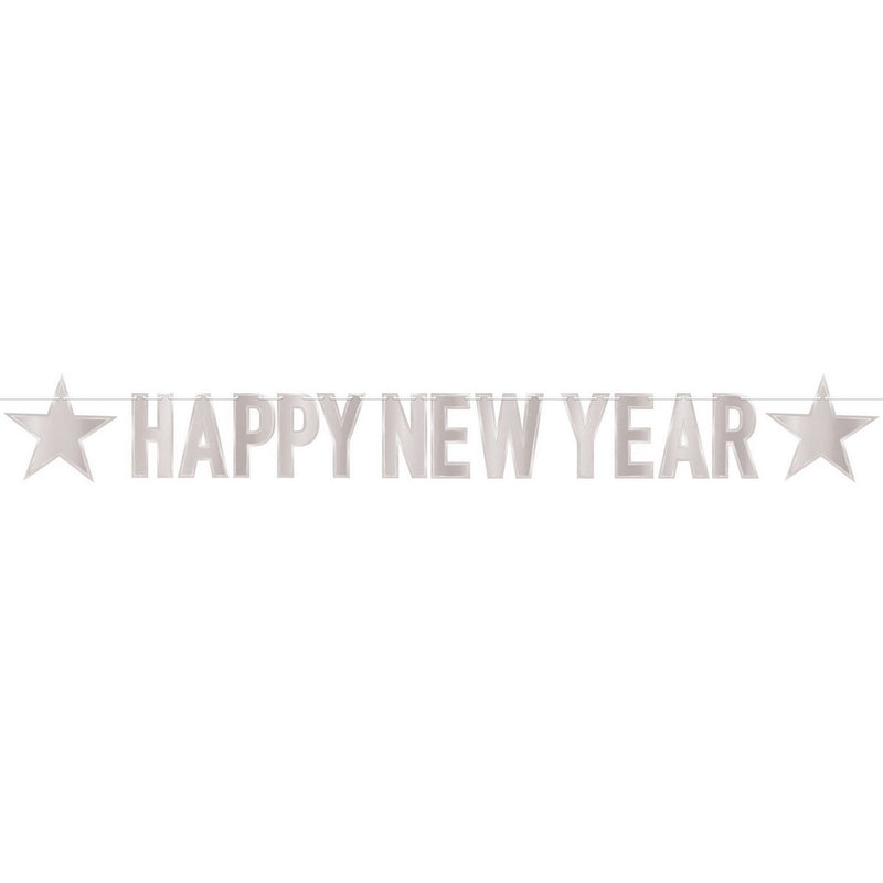 Foil Happy New Year Streamer – 8½" x 7' – (1/Pkg) by Beistle for New Years Streamers