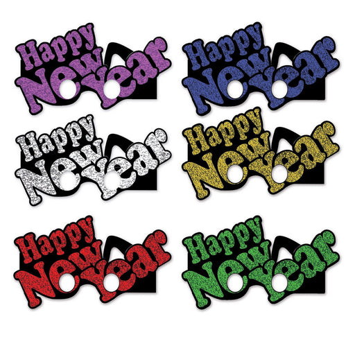 Happy New Year Eyeglasses – (6/Pkg) by Beistle for New Years