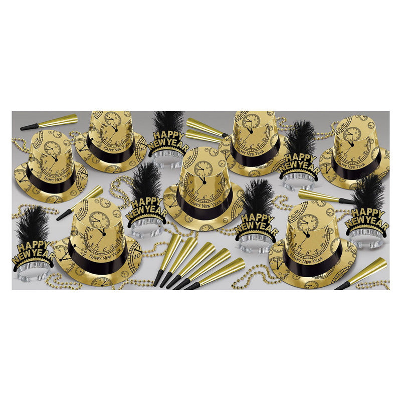 Gold Times Assortment by Beistle for New Years 50 Person Assortments