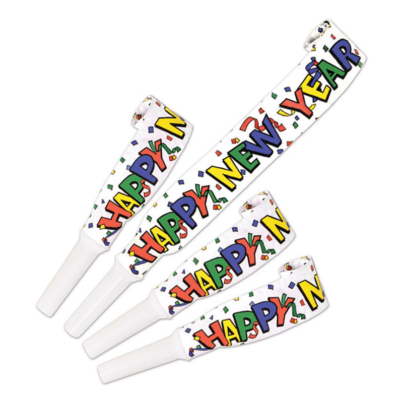 Happy New Year Blowouts – 16" by Beistle for New Years Blowouts and Squawkers