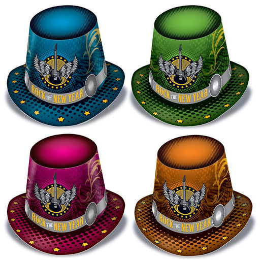 Rock The New Year Hi-Hats by Beistle for New Years Foil