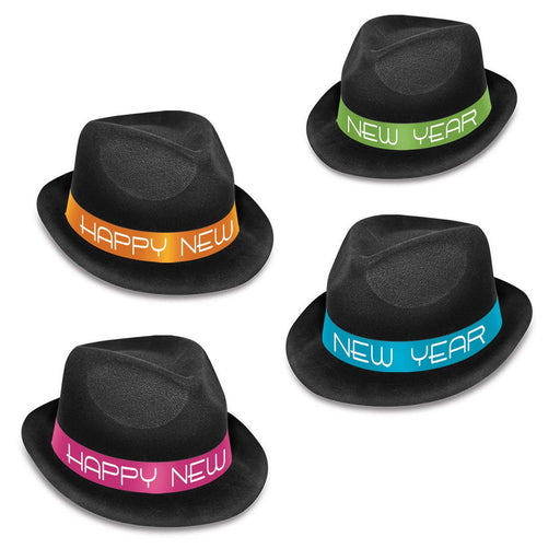 Neon Glow Chairman Hats by Beistle for New Years Velour