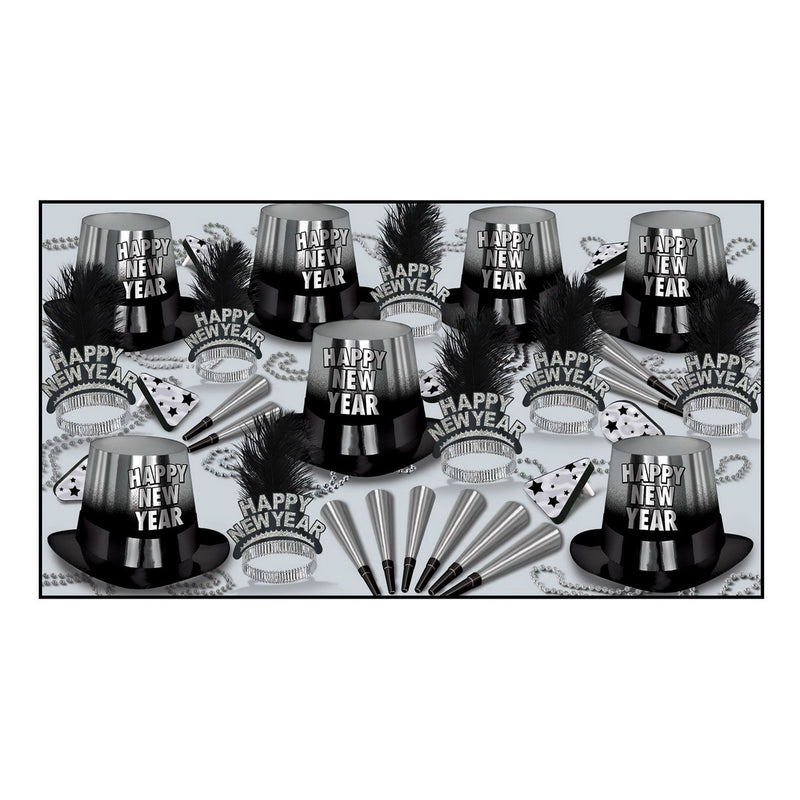 Silver Entertainer Asst for 50 by Beistle for New Years 50 Person Assortments