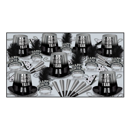 Silver Entertainer Asst for 50 by Beistle for New Years 50 Person Assortments