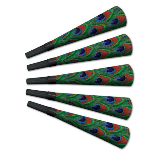 Peacock Horns – 9" by Beistle for New Years Paper Horns