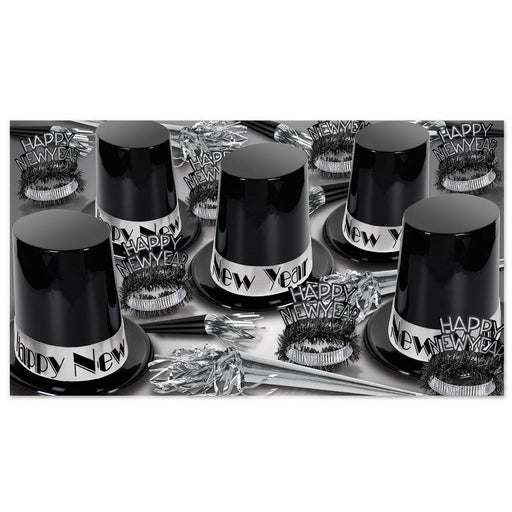 The Big Top Hat Silver Asst for 50 by Beistle for New Years 50 Person Assortments