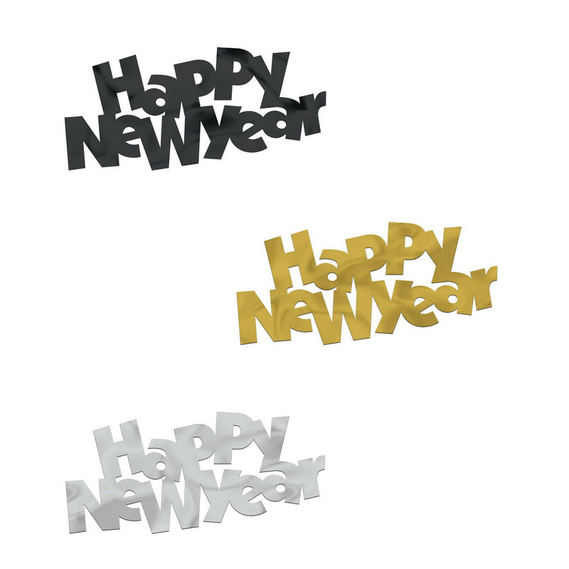 Jumbo Happy New Year Fanci-Fetti – 2¼" x 4¾" – (6/Pkg) by Beistle for New Years