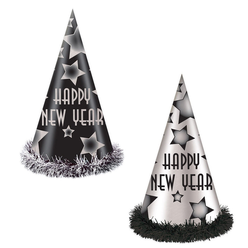Happy New Year Party Hats – 12" by Beistle for New Years Cone Hats