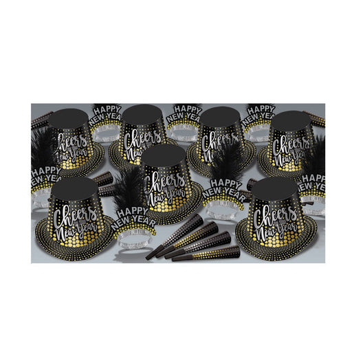 Silver & Gold Cheers To NY Asst for 50 by Beistle for New Years 50 Person Assortments