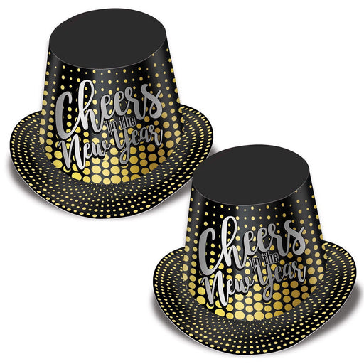 Silver & Gold Cheers To The NY Hi-Hat by Beistle for New Years Foil