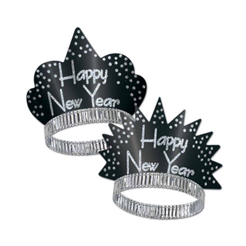 Sparkling Silver Tiaras by Beistle for New Years Foil