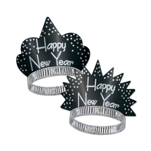 Sparkling Silver Tiaras by Beistle for New Years Foil