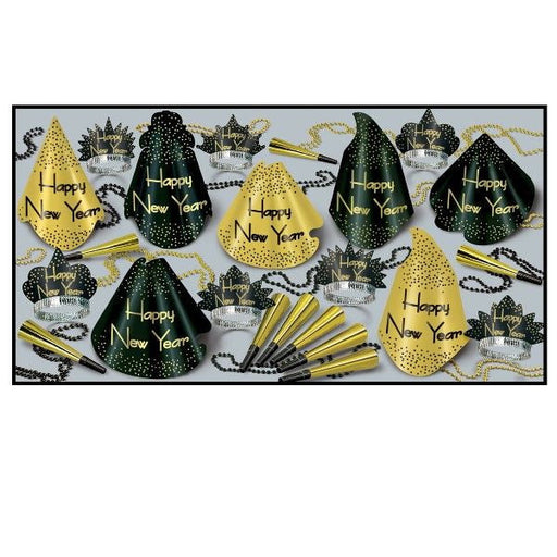 Sparkling Gold Asst for 50 by Beistle for New Years 50 Person Assortments
