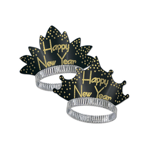 Sparkling Gold Tiaras by Beistle for New Years Foil