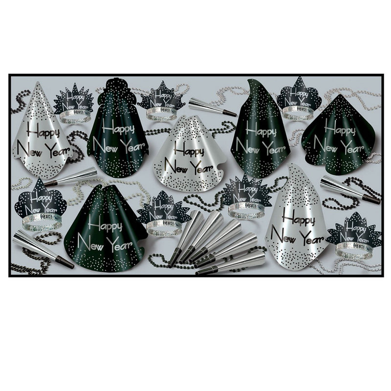 Sparkling Silver Asst for 50 by Beistle for New Years 50 Person Assortments