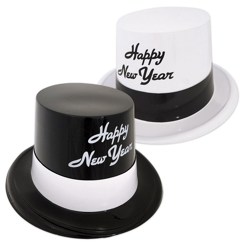 Black & White Legacy Toppers by Beistle for New Years Plastic