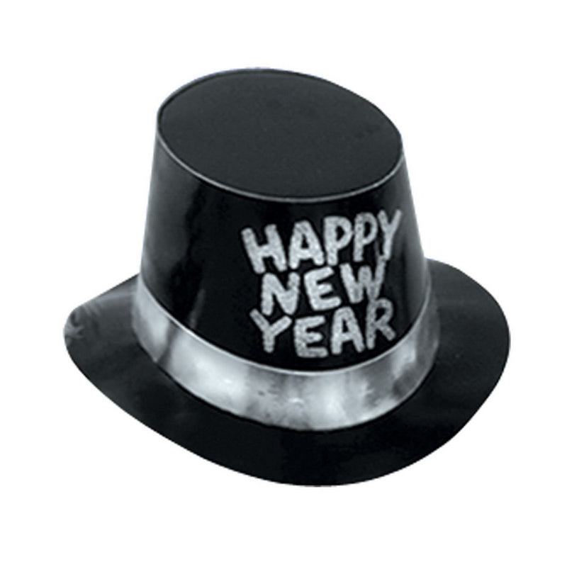 Black Hi-Hat w/Glittered HNY by Beistle for New Years Foil