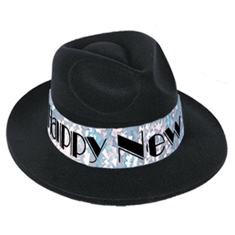 Swingin' Silver Fedora by Beistle for New Years Velour