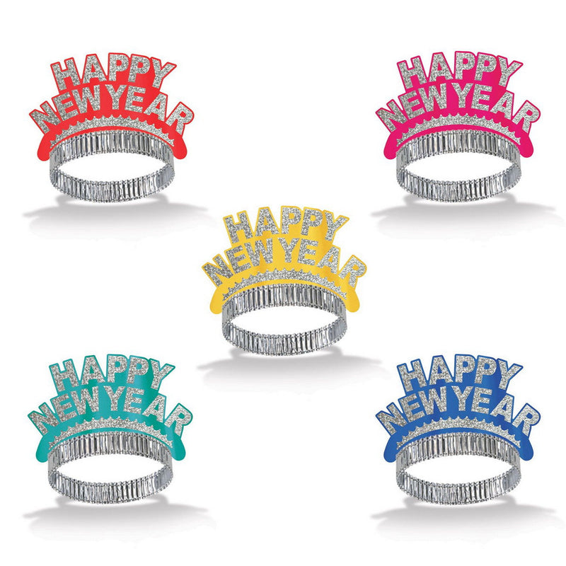 Happy New Year Tiaras by Beistle for New Years Foil