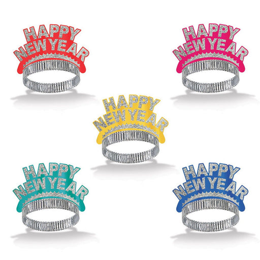 Happy New Year Tiaras by Beistle for New Years Foil