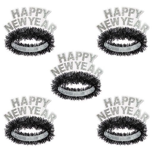 Black & White Legacy Tiara by Beistle for New Years Fringed