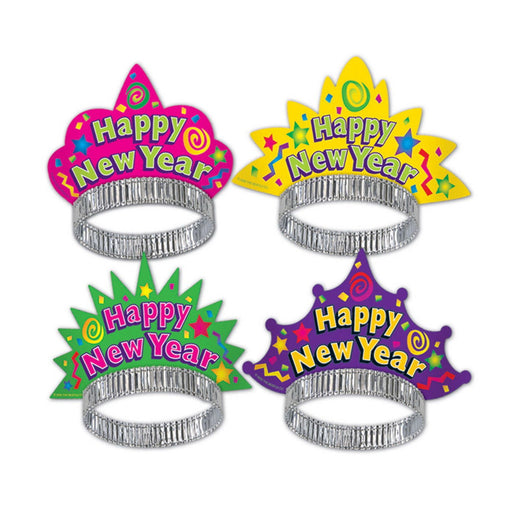 Color-Brite Tiaras by Beistle for New Years Printed